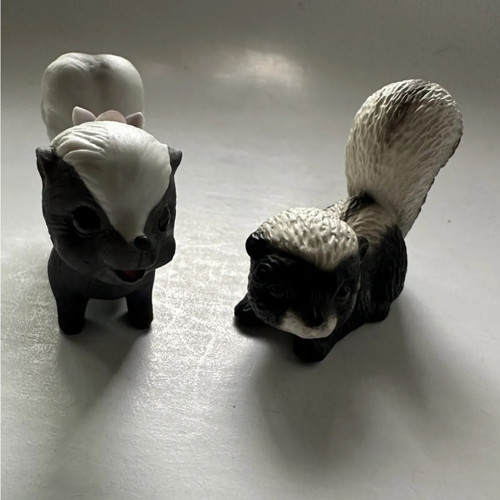 Vintage Baby Skunks Figurine